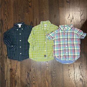 🧒👔 Boys Button-Down Shirt Bundle | Janie & Jack, OshKosh, Baby Gap | 2T / 24M